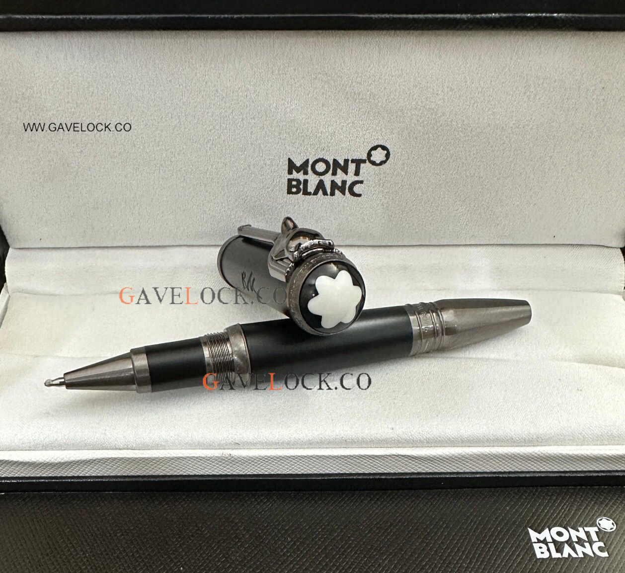 AAA Copy Montblanc Special Black Barrel & Black Matte Clip Rollerball Pen